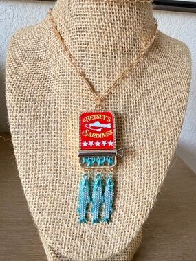 Betsey Johnson Sardine Tin Necklace